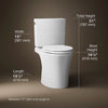 Veil® Two-piece elongated toilet with skirted trapway, 1.28 gpf