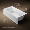 Kohler Archer Whirlpool Bath Right Drain 72 x 36-Inch Alcove Bathtub