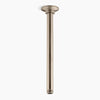 Kohler 12" ceiling-mount single-function rainhead arm and flange
