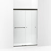 Kohler Sliding shower door, 70" H x 44-5/8 - 47-5/8" W, with 5/16" thick Crystal Clear glass