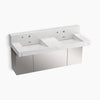 Kohler 60" wall-mount basin lavatory system with backsplash