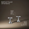 Kohler Deck-mount bath faucet handles with Cross design
