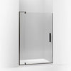 Kohler Pivot shower door, 74" H x 39-1/8 - 44" W, with 5/16" thick Crystal Clear glass