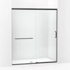 Kohler Sliding shower door, 75-1/2" H x 62-1/4 - 65-5/8" W, with heavy 5/16" thick Crystal Clear glass