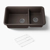 Kohler Cairn® 33-1/2" undermount double-bowl kitchen sink