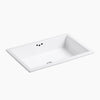 Kohler 24" rectangular undermount bathroom sink with glazed underside