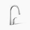 Kohler Simplice® Pull-down kitchen sink faucet with three-function sprayhead