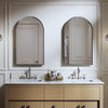 Kohler 20" x 34" arched framed medicine cabinet, left-hinged