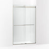 Kohler Frameless sliding shower door, 77-9/16" H x 44-5/8 - 47-5/8" W, with 5/16"-thick Crystal Clear glass