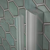 Kohler Sliding bath door, 58-1/4" H x 55-3/4 - 59-3/4" W, with 5/16" thick Crystal Clear glass