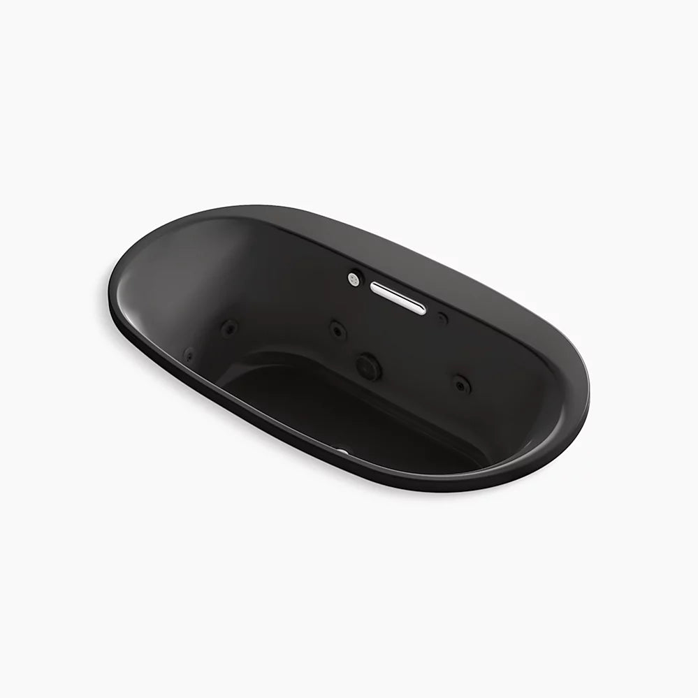 Kohler 65-1/2" x 35-3/4" drop-in Heated BubbleMassage™ air bath with whirlpool