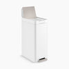 Kohler 13-gallon stainless steel slim step trash can with bifold lid