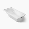 Mariposa® 72" x 36" alcove Heated BubbleMassage™ air bath with Bask® heated surface, right drain