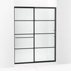 Kohler Sliding shower door, 75-1/2" H x 56-1/4 - 59-5/8" W, with heavy 5/16" thick Frosted glass with rectangular grille pattern