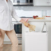 Kohler 13-gallon stainless steel slim step trash can with bifold lid