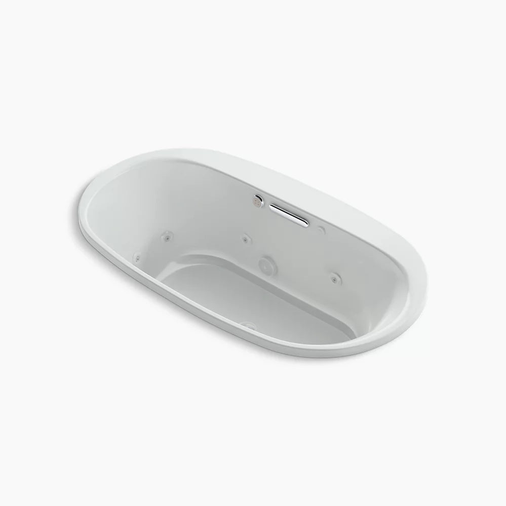 Kohler 65-1/2" x 35-3/4" drop-in Heated BubbleMassage™ air bath with whirlpool