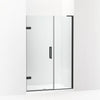 Kohler Frameless pivot shower door, 71-3/4" H x 46 - 46-3/4" W, with 3/8" thick Crystal Clear glass