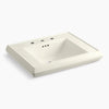 Kohler Pedestal/console table bathroom sink basin with 8" widespread faucet holes