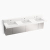 Kohler 90" wall-mount basin lavatory system with backsplash