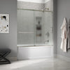 Kohler Sliding bath door, 56-3/4" H x 56-1/4 - 59-5/8" W, with 1/4" thick Frosted glass