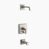 Kohler Rite-Temp® bath and shower trim kit with push-button diverter and lever handle, without showerhead