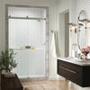Kohler Frameless sliding shower door, 81-5/8" H x 44-5/8 - 47-5/8" W, with 3/8"-thick Crystal Clear glass