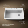 Kohler Riverby® 33" top-mount single-bowl kitchen sink