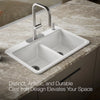 Kohler Riverby® 33" top-mount double-bowl kitchen sink