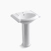 Kohler 24-1/4" rectangular pedestal bathroom sink