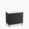 Kohler 36" wall-hung bathroom vanity cabinet with sink and quartz top