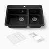 Kohler Riverby® 33" top-mount double-bowl workstation kitchen sink