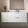 Kohler 48" wall-hung bathroom vanity cabinet with sink and quartz top