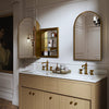 Kohler 20" x 34" arched framed medicine cabinet, left-hinged
