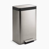 Kohler 13-gallon stainless steel step trash can