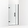 Kohler Frameless pivot shower door, 71-9/16" H x 33-5/8 - 34-3/8" W, with 3/8" thick Crystal Clear glass