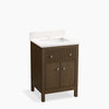 Kohler Malin By Studio Mcgee Cabinet and Quartz Top 24-Inch Single-Sink Bathroom Vanity