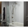 Kohler Bath screen, 56-15/16" x 32" W with 1/4" thick Crystal Clear glass and square corner