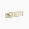 Kohler Four-outlet recessed mechanical thermostatic valve control