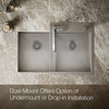 Kohler Vault™ Smart Divide® 33" top-/undermount double-bowl kitchen sink