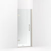 Kohler Frameless pivot shower door, 71-5/8" H x 27-5/8 - 28-3/8" W, with 3/8" thick Crystal Clear glass