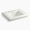 Kohler Pedestal/console table bathroom sink basin with 8" widespread faucet holes