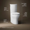 Kohler Two-piece elongated toilet with skirted trapway, dual-flush