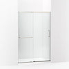 Kohler Sliding shower door, 70-1/2" H x 44-1/4 - 47-5/8" W, with 1/4" thick Crystal Clear glass