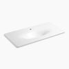 Kohler 43" Enameled cast iron vanity top with integrated oval sink