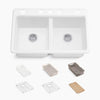 Kohler 33" undermount double-bowl workstation kitchen sink