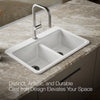 Kohler Riverby® 33" top-mount double-bowl kitchen sink