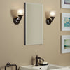 Kohler 15" W x 26" H aluminum single-door medicine cabinet with mirrored door, beveled edges