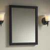 Kohler 20" W x 26" H aluminum single-door medicine cabinet with oil-rubbed bronze framed mirror door