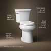 Kohler Two-piece elongated toilet with concealed trapway, 1.28 gpf