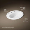 Kohler 20-1/4" oval drop-in bathroom sink